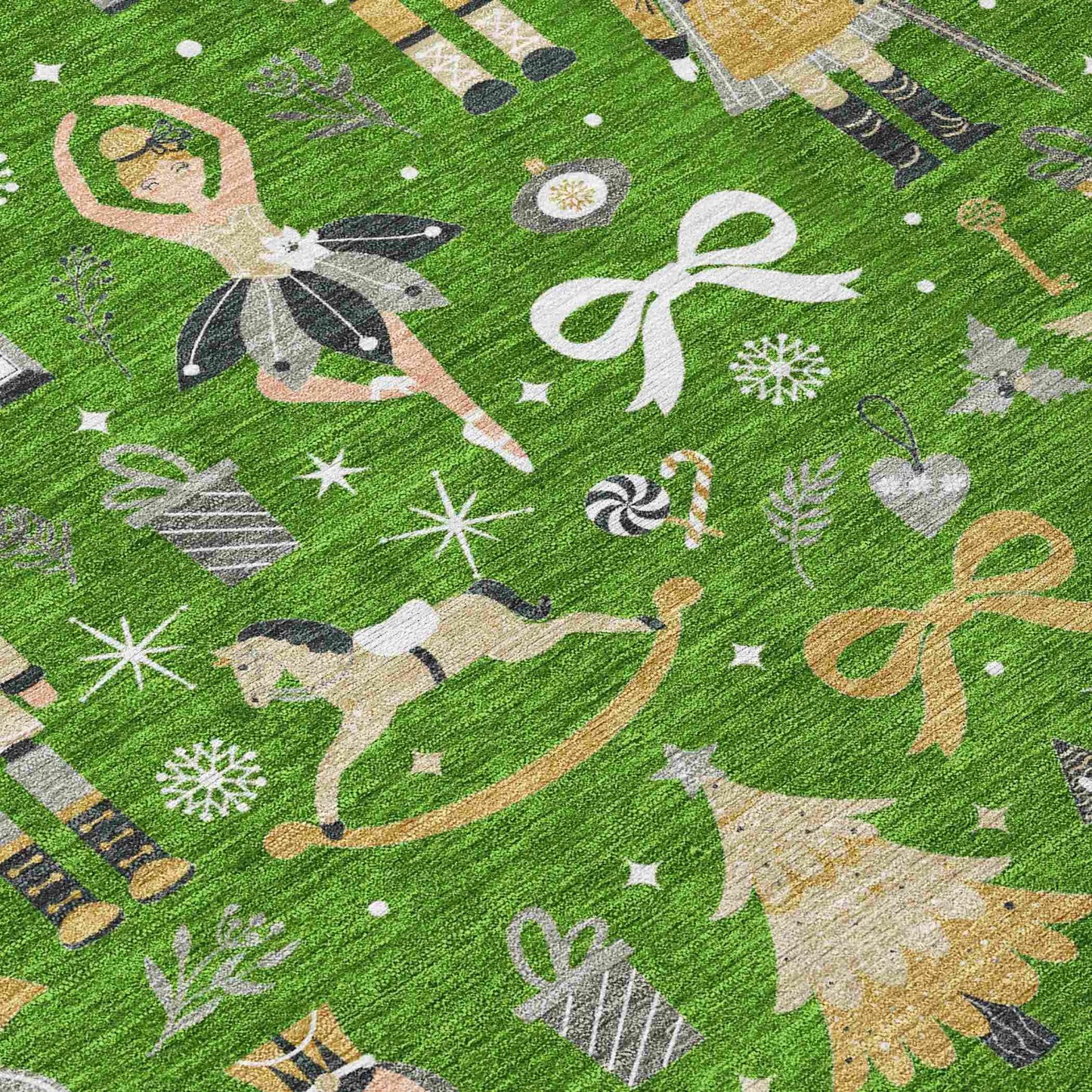Raeara Green Washable Indoor-Outdoor Rug