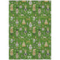 Raeara Green Washable Indoor-Outdoor Rug