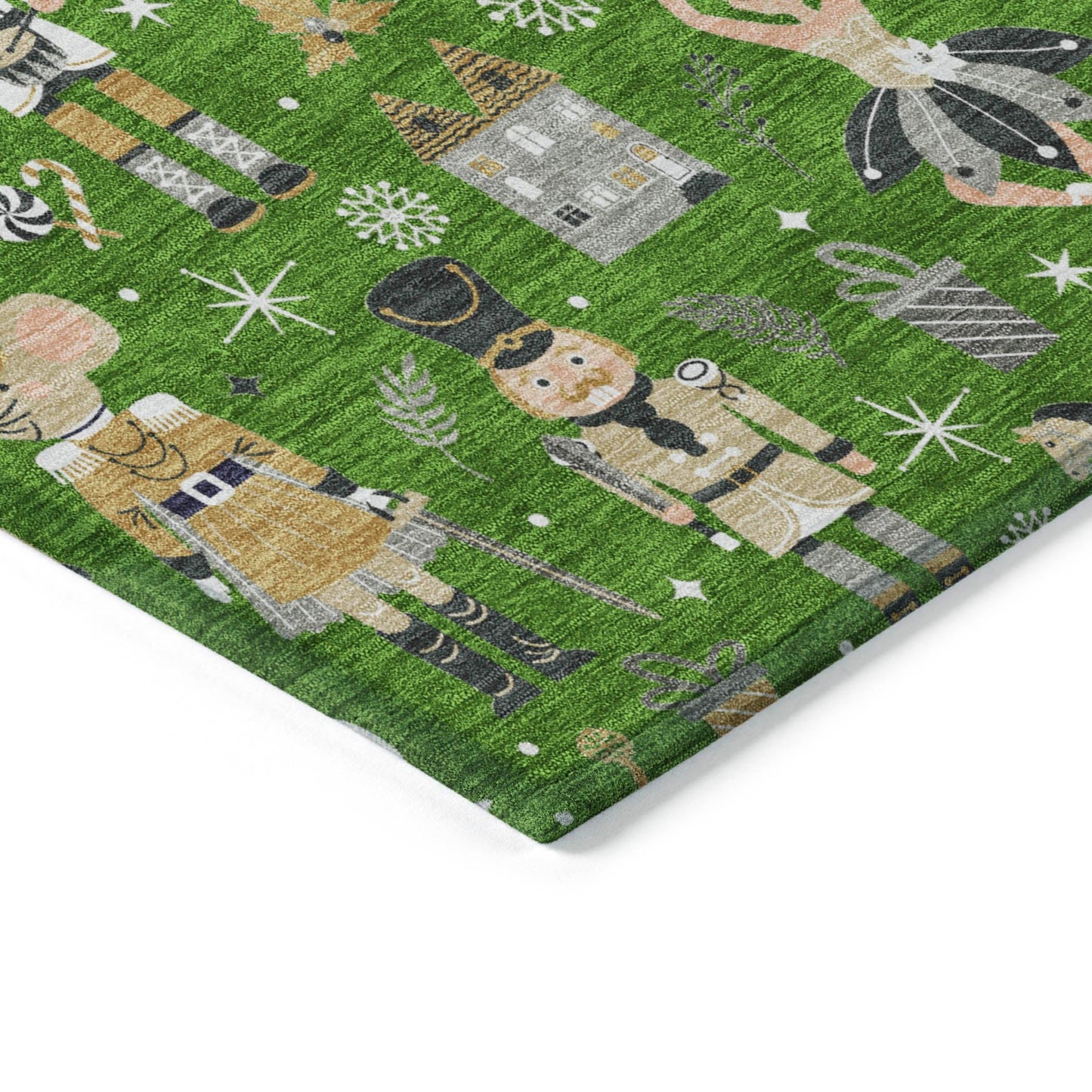 Raeara Green Washable Indoor-Outdoor Rug