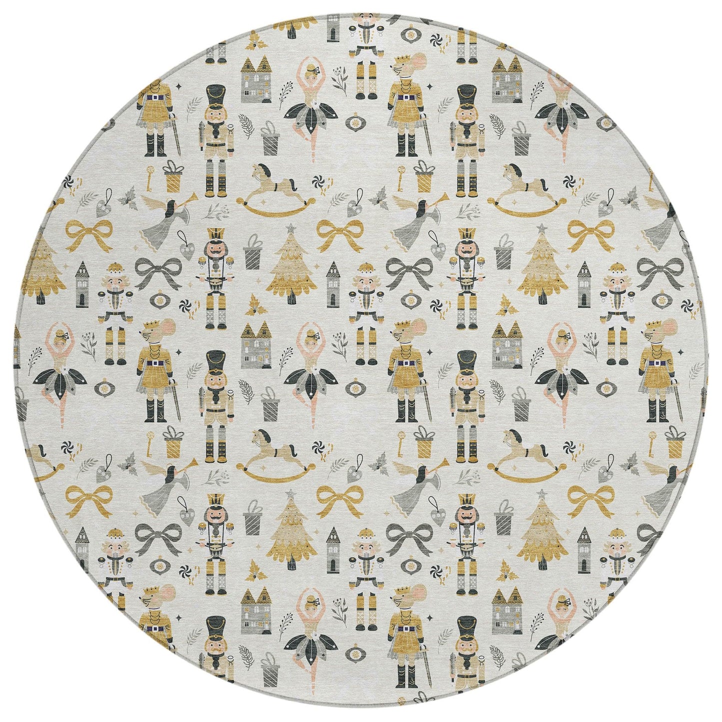 Raeara Ivory Washable Indoor-Outdoor Rug