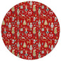 Raeara Red Washable Indoor-Outdoor Rug