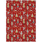 Raeara Red Washable Indoor-Outdoor Rug