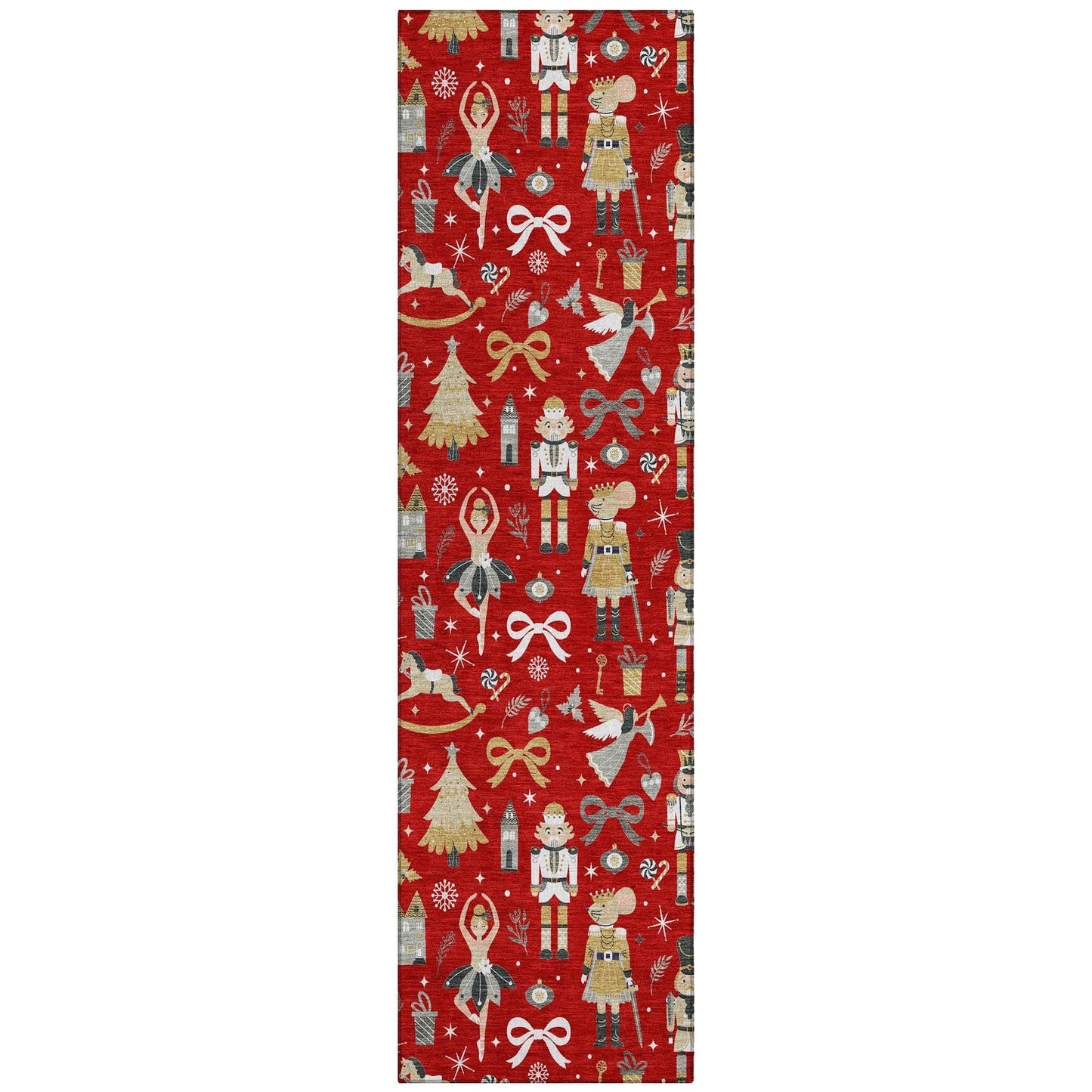 Raeara Red Washable Indoor-Outdoor Rug