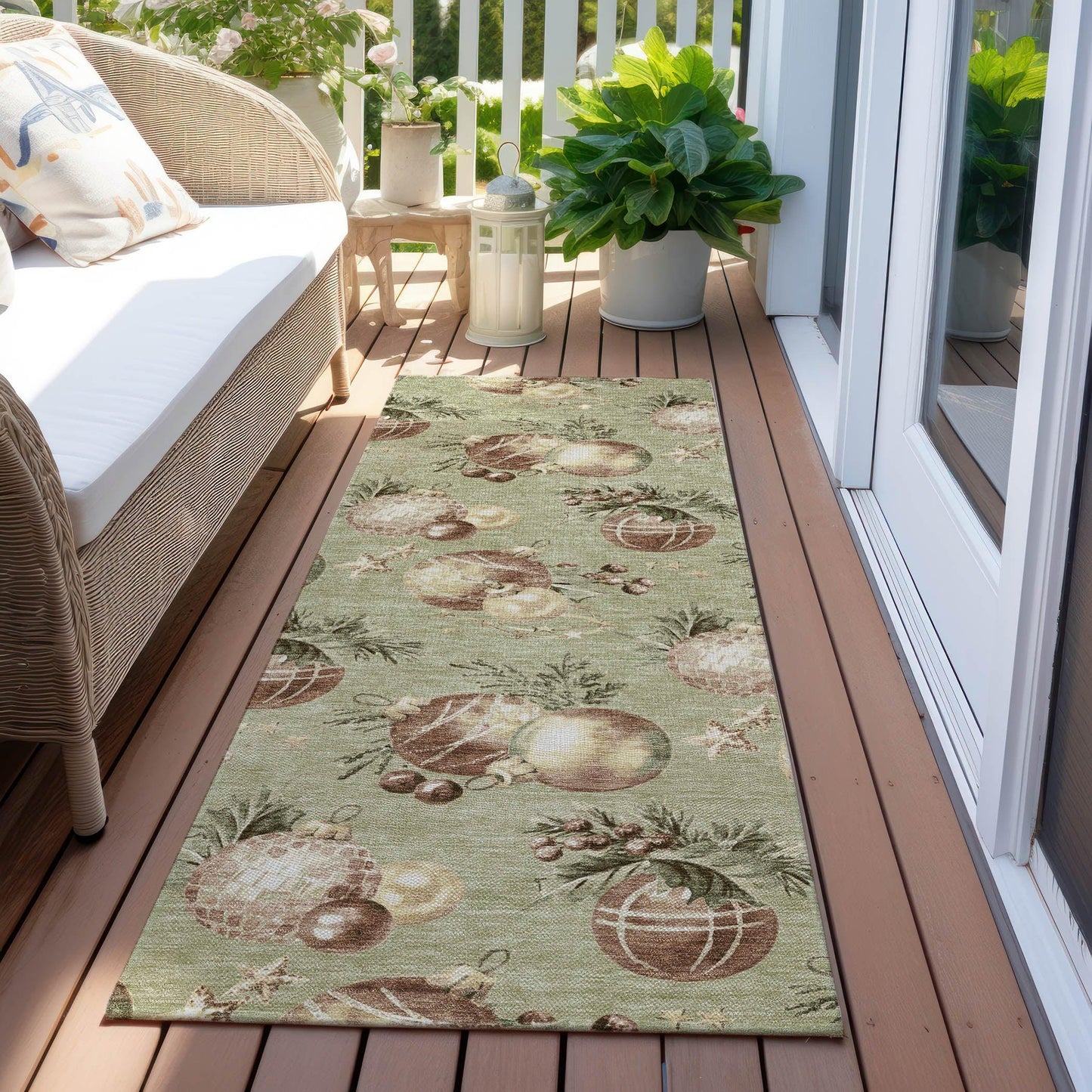 Raearis Aloe Washable Indoor-Outdoor Rug