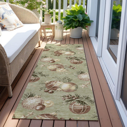Raearis Aloe Washable Indoor-Outdoor Rug