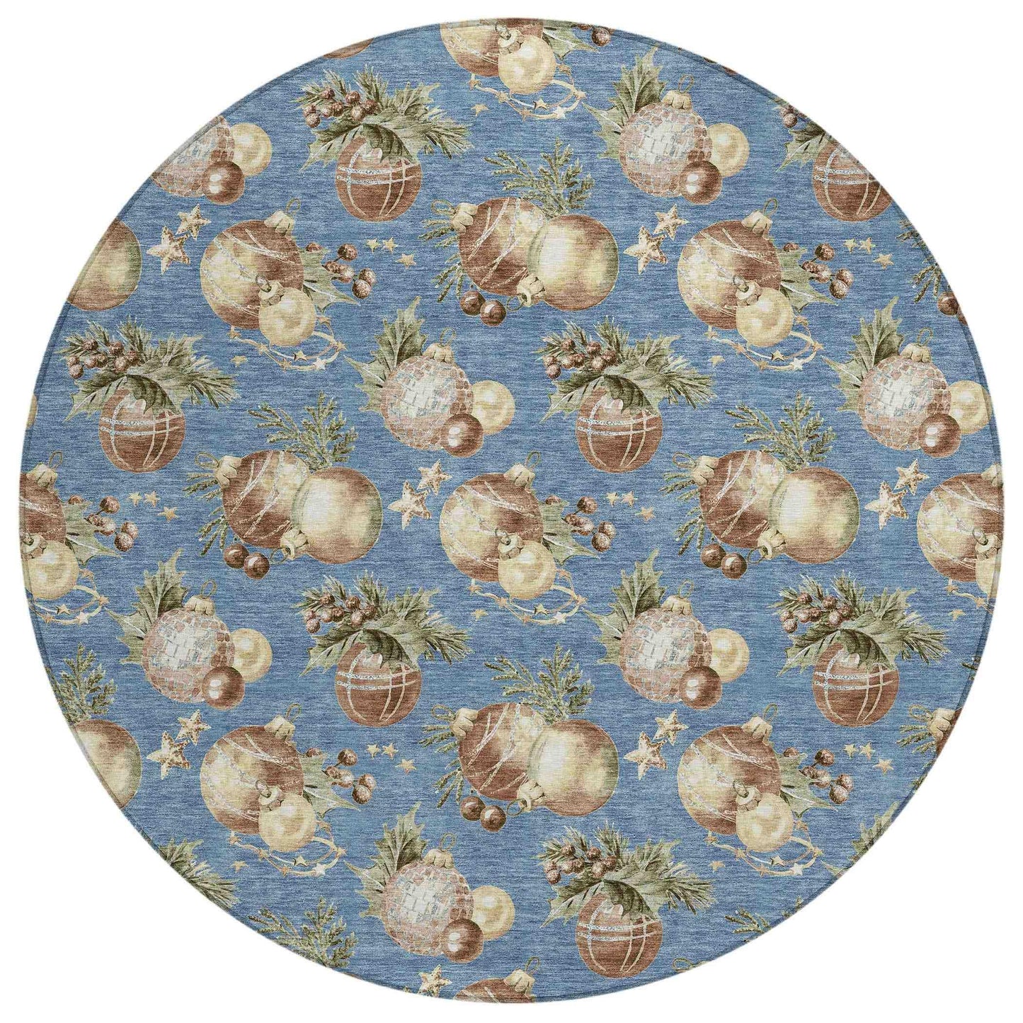 Raearis Blue Washable Indoor-Outdoor Rug