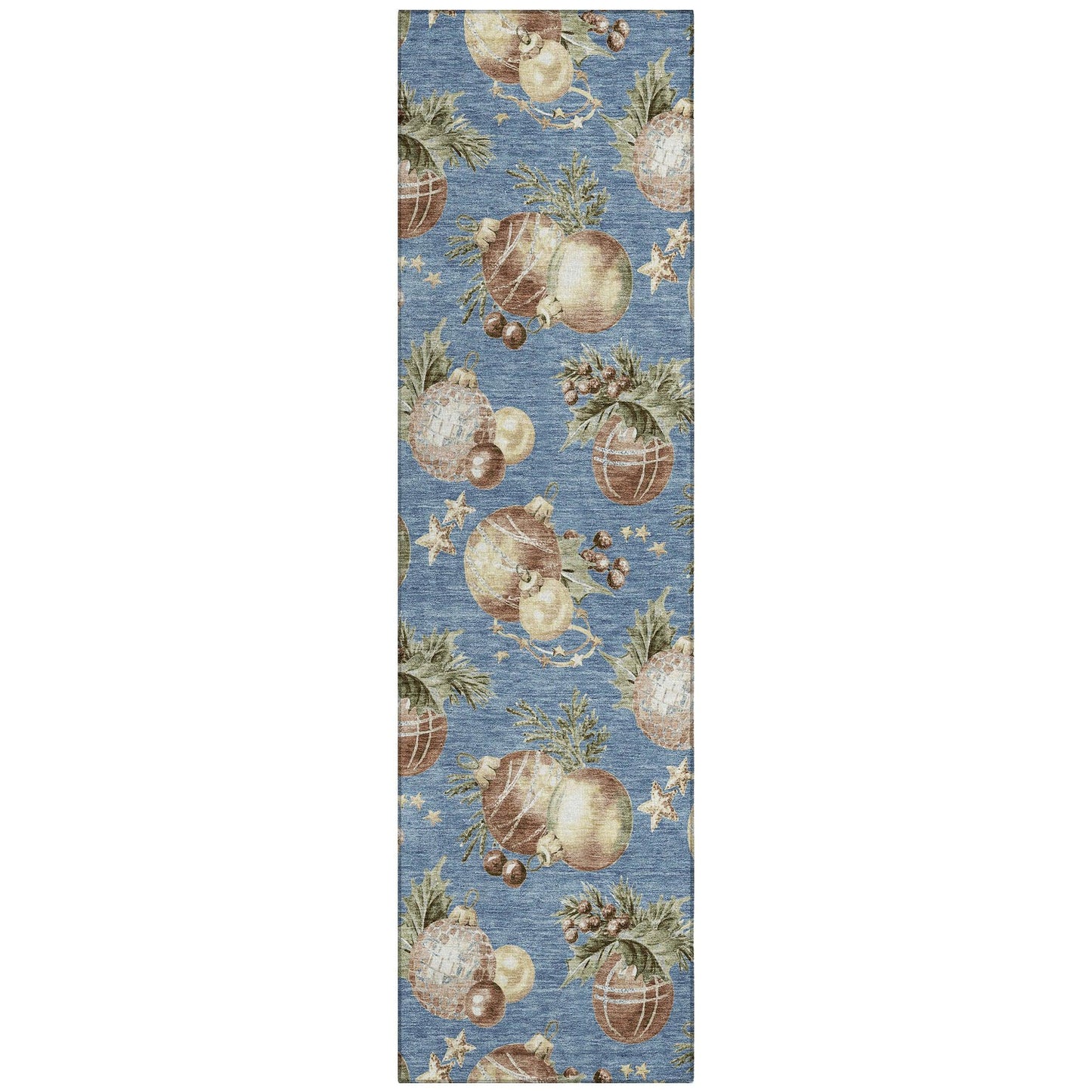 Raearis Blue Washable Indoor-Outdoor Rug