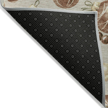 Raearis Brown Washable Indoor-Outdoor Rug