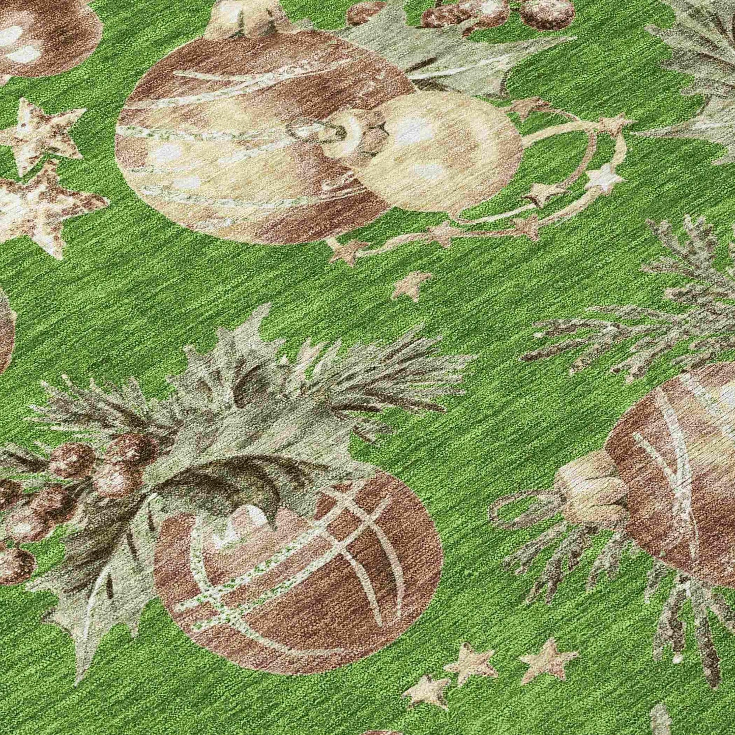 Raearis Green Washable Indoor-Outdoor Rug