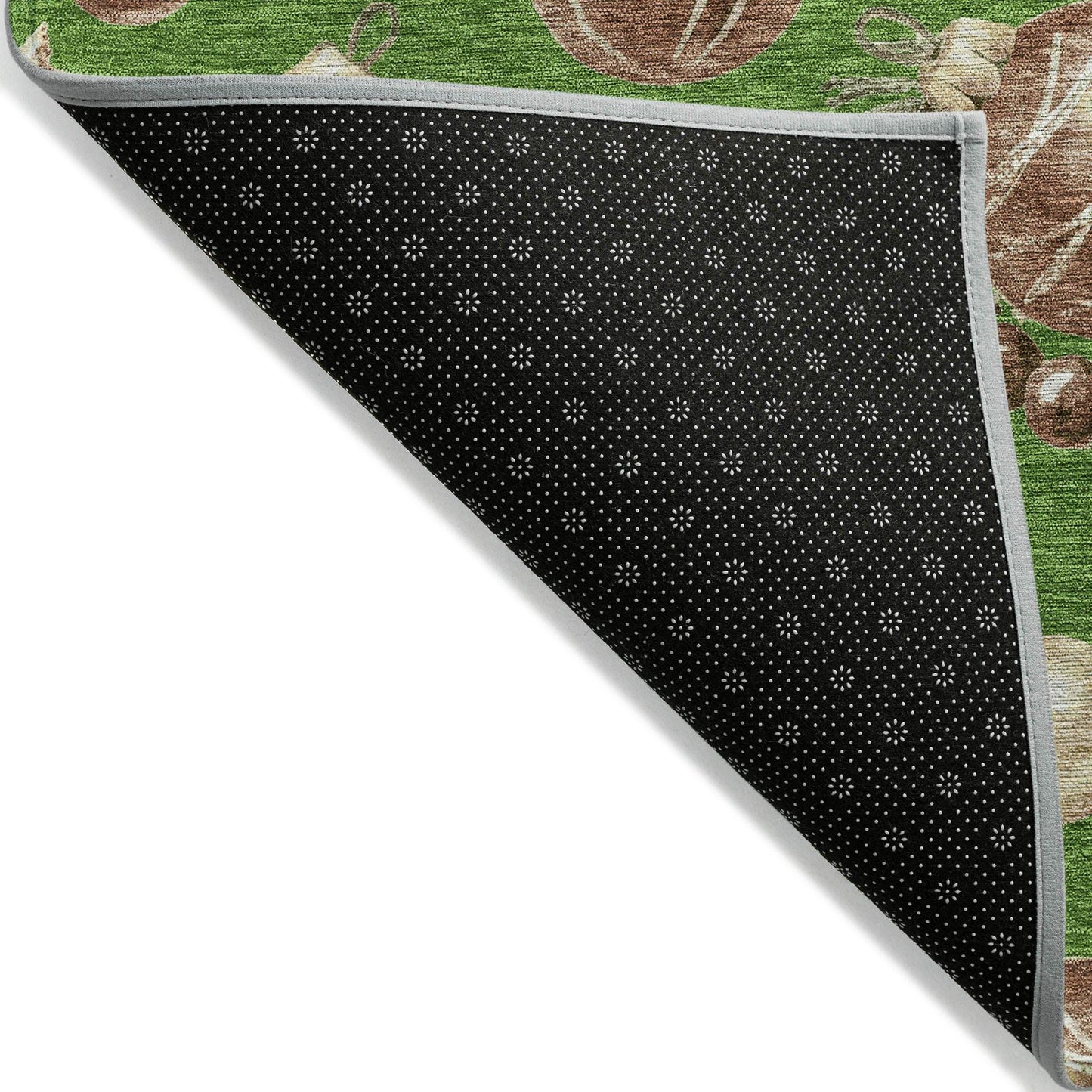 Raearis Green Washable Indoor-Outdoor Rug