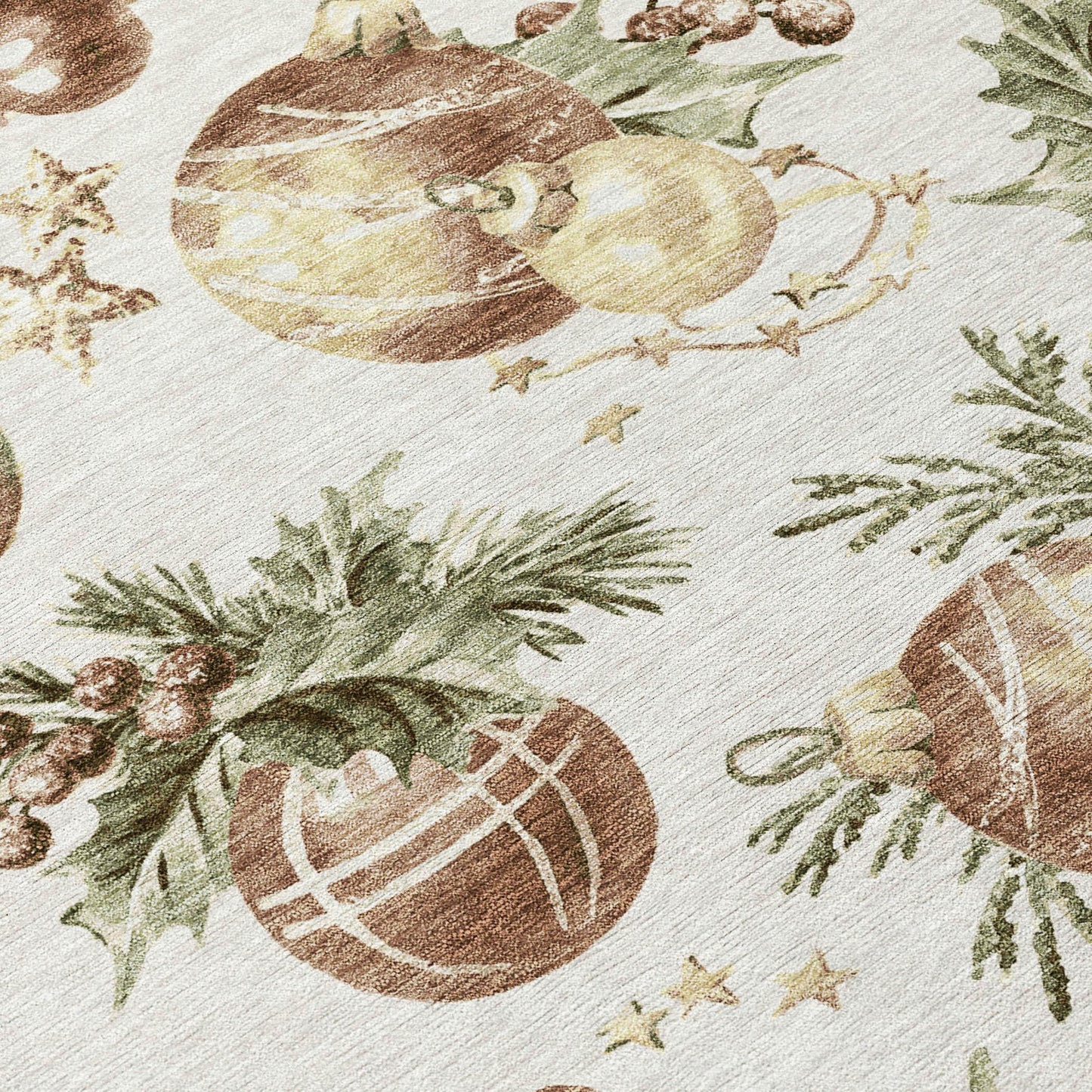 Raearis Ivory Washable Indoor-Outdoor Rug