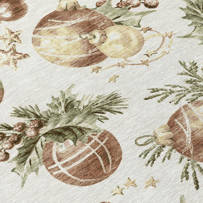 Raearis Ivory Washable Indoor-Outdoor Rug