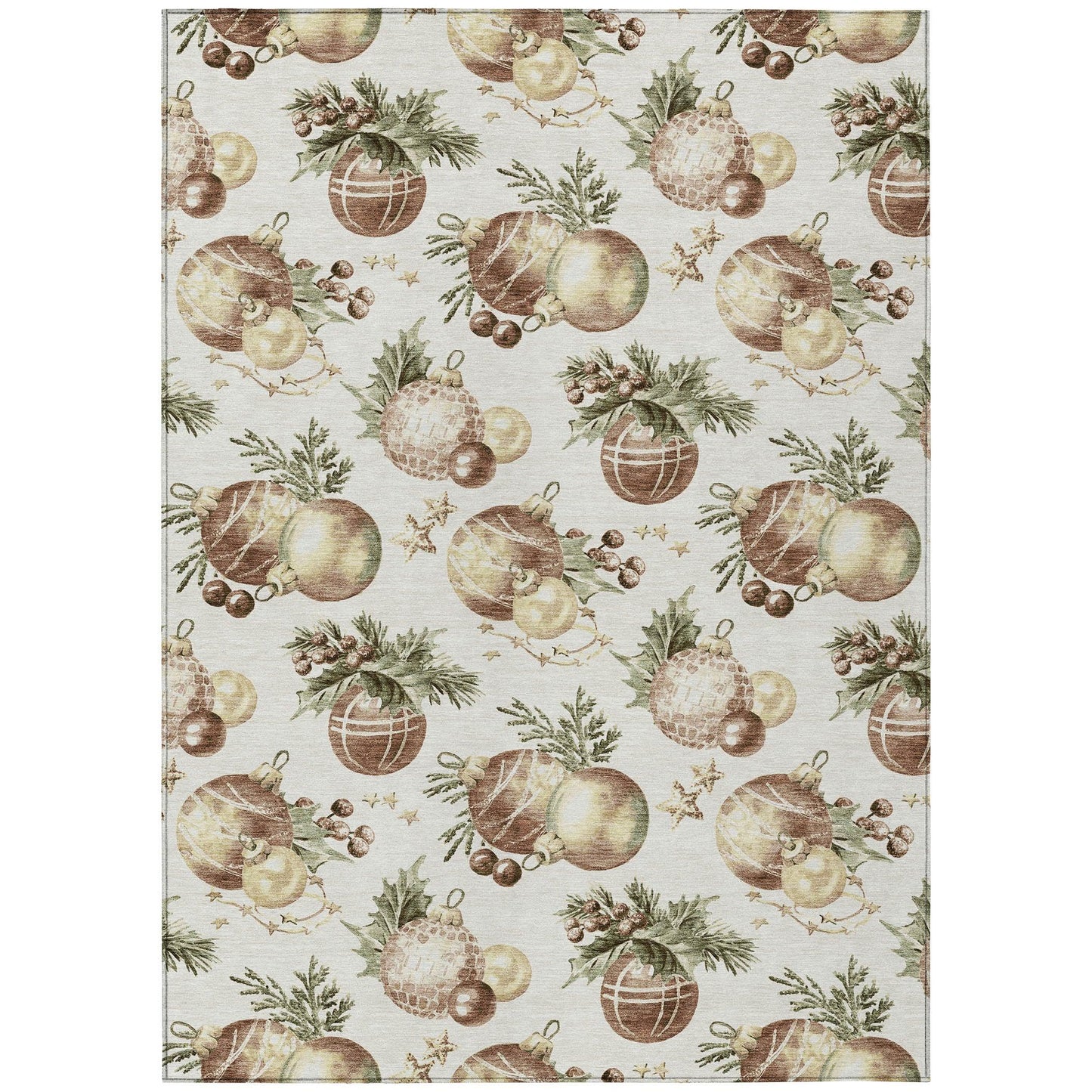 Raearis Ivory Washable Indoor-Outdoor Rug