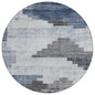 Raeel Blue Washable Indoor-Outdoor Rug