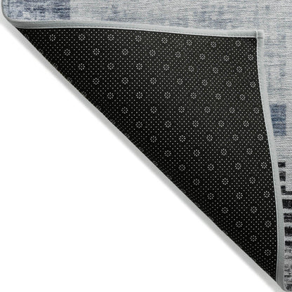 Raeel Blue Washable Indoor-Outdoor Rug
