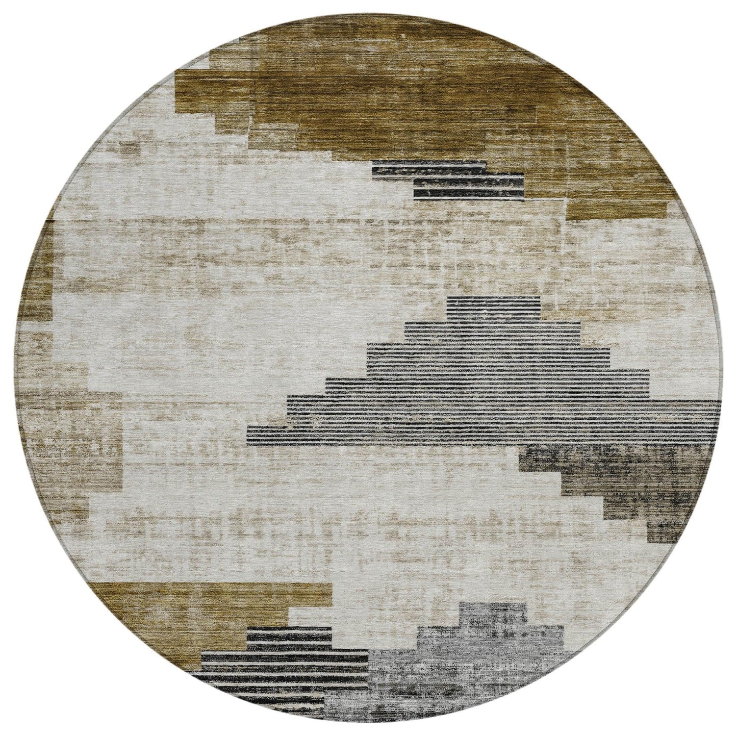 Raeel Brown Washable Indoor-Outdoor Rug