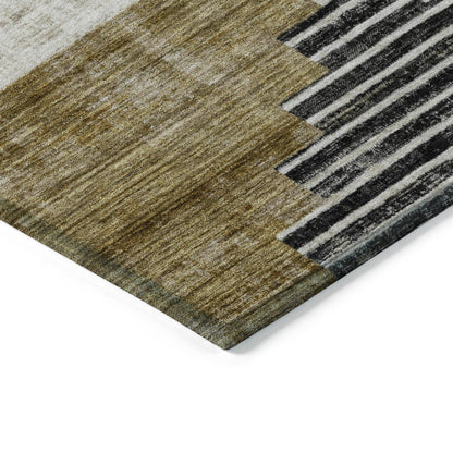 Raeel Brown Washable Indoor-Outdoor Rug