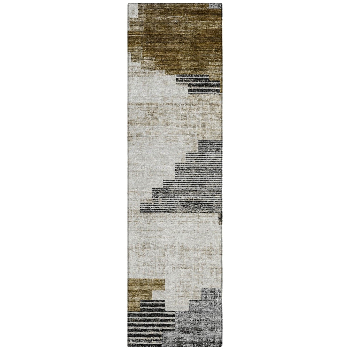 Raeel Brown Washable Indoor-Outdoor Rug