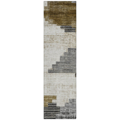 Raeel Brown Washable Indoor-Outdoor Rug