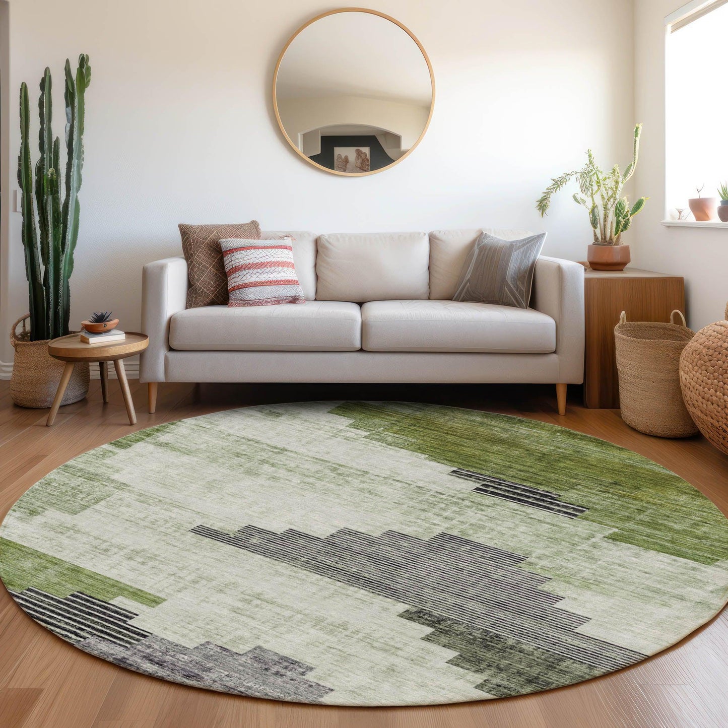 Raeel Fern Washable Indoor-Outdoor Rug