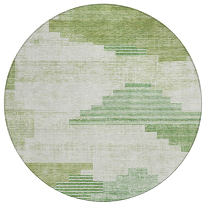 Raeel Green Washable Indoor-Outdoor Rug