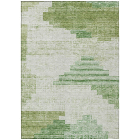 Raeel Green Washable Indoor-Outdoor Rug