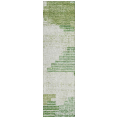 Raeel Green Washable Indoor-Outdoor Rug