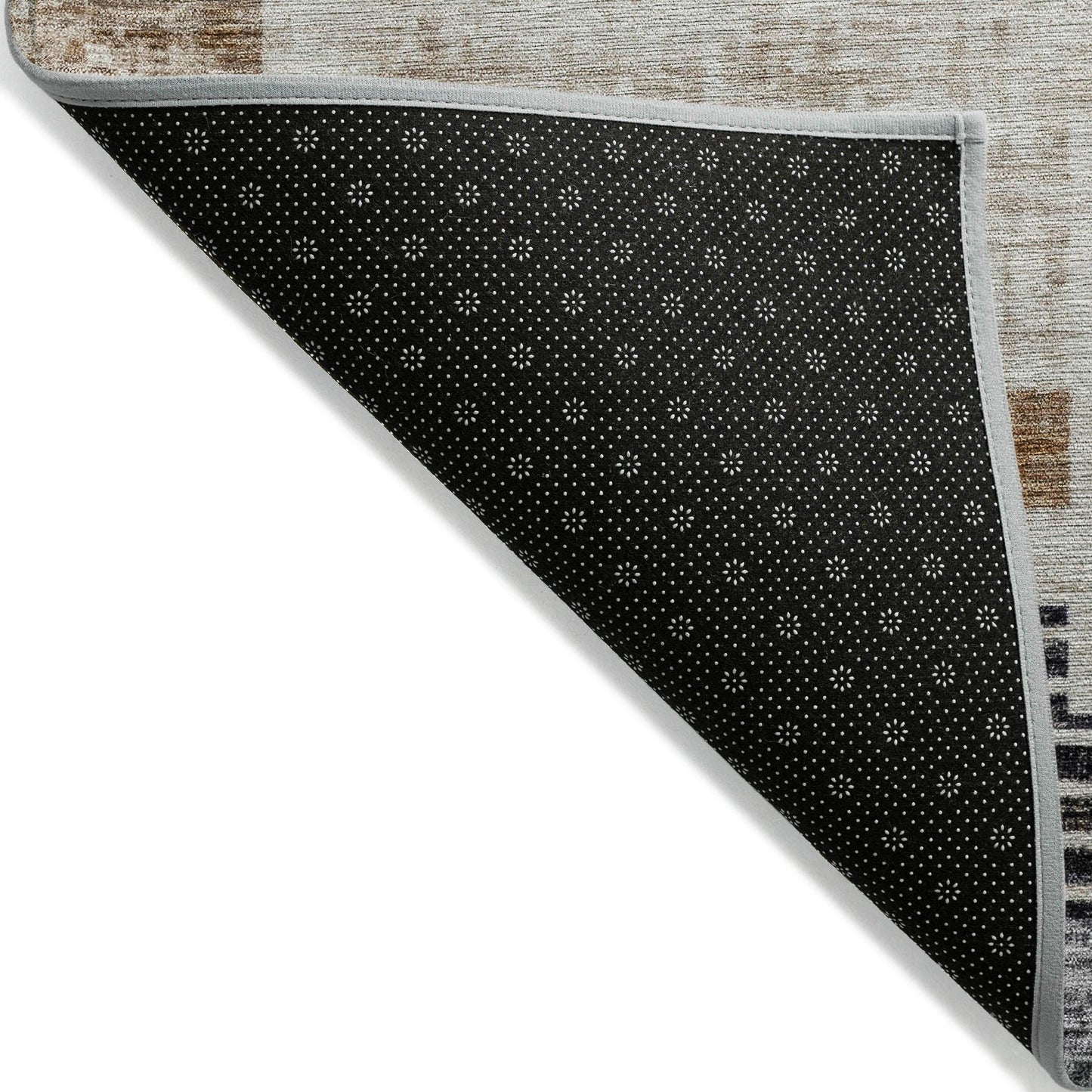 Raeel Orange Washable Indoor-Outdoor Rug