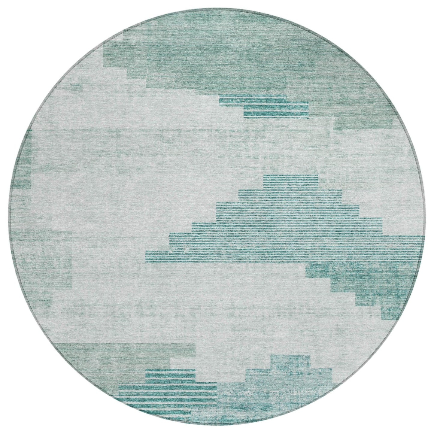 Raeel Teal Washable Indoor-Outdoor Rug