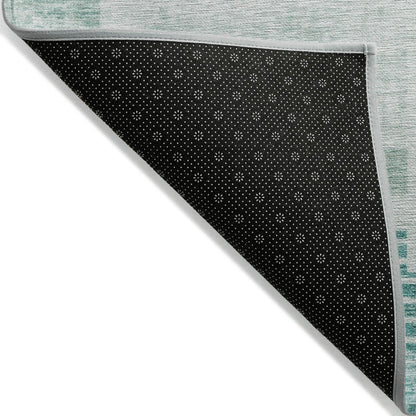 Raeel Teal Washable Indoor-Outdoor Rug