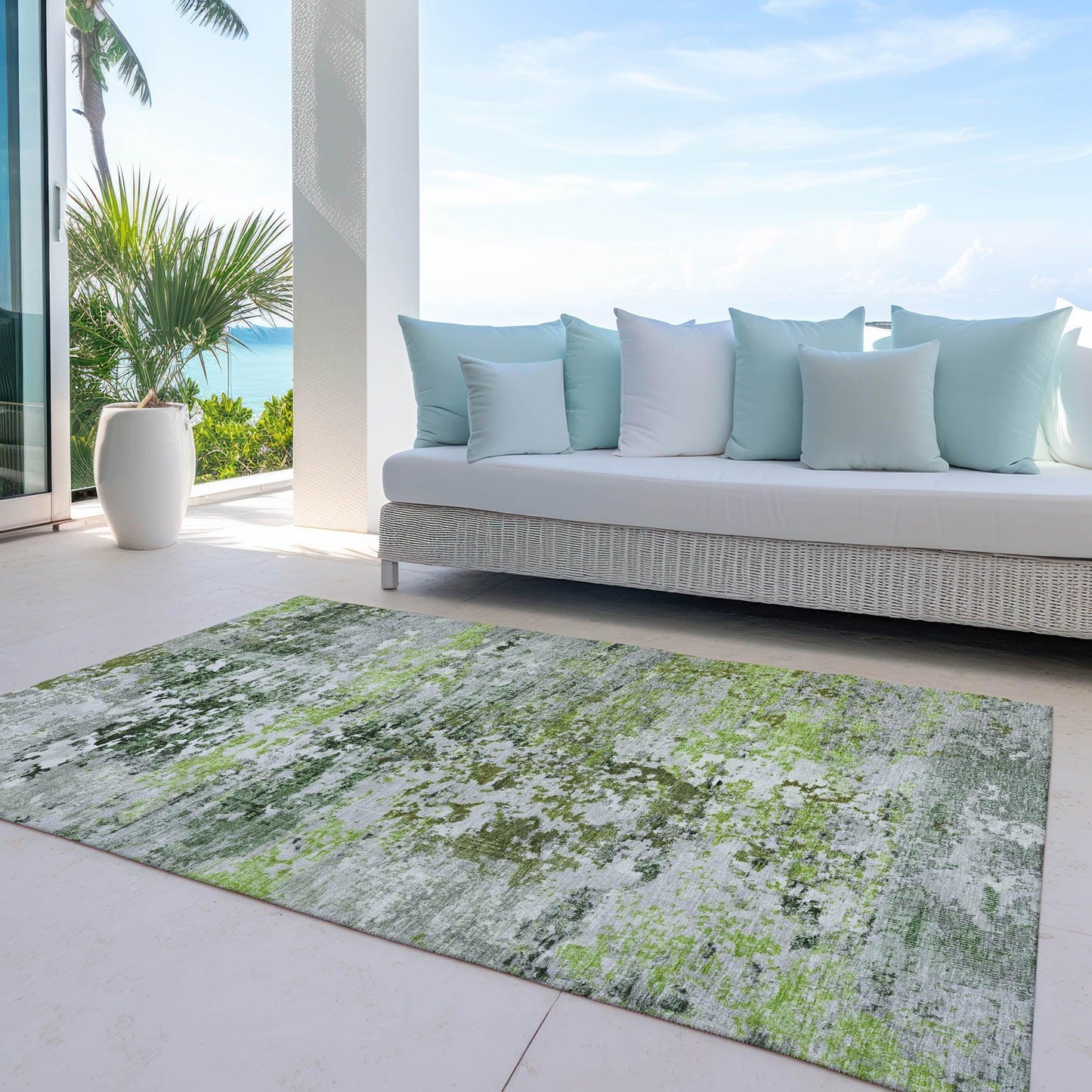 Raeira Aloe Washable Indoor-Outdoor Rug