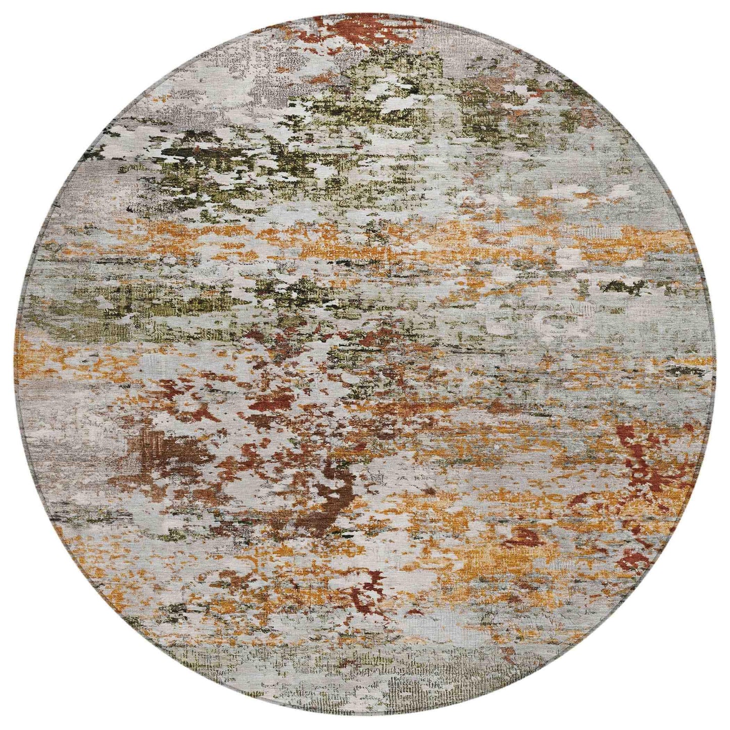 Raeira Terracotta Washable Indoor-Outdoor Rug