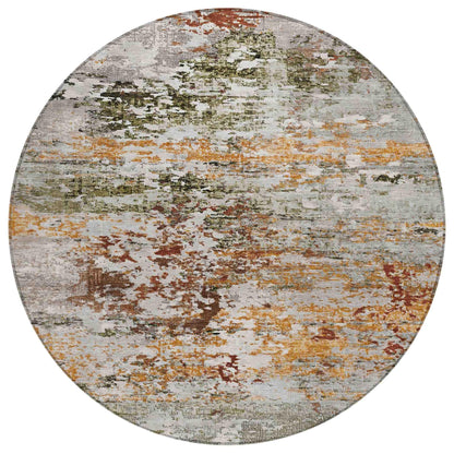 Raeira Terracotta Washable Indoor-Outdoor Rug