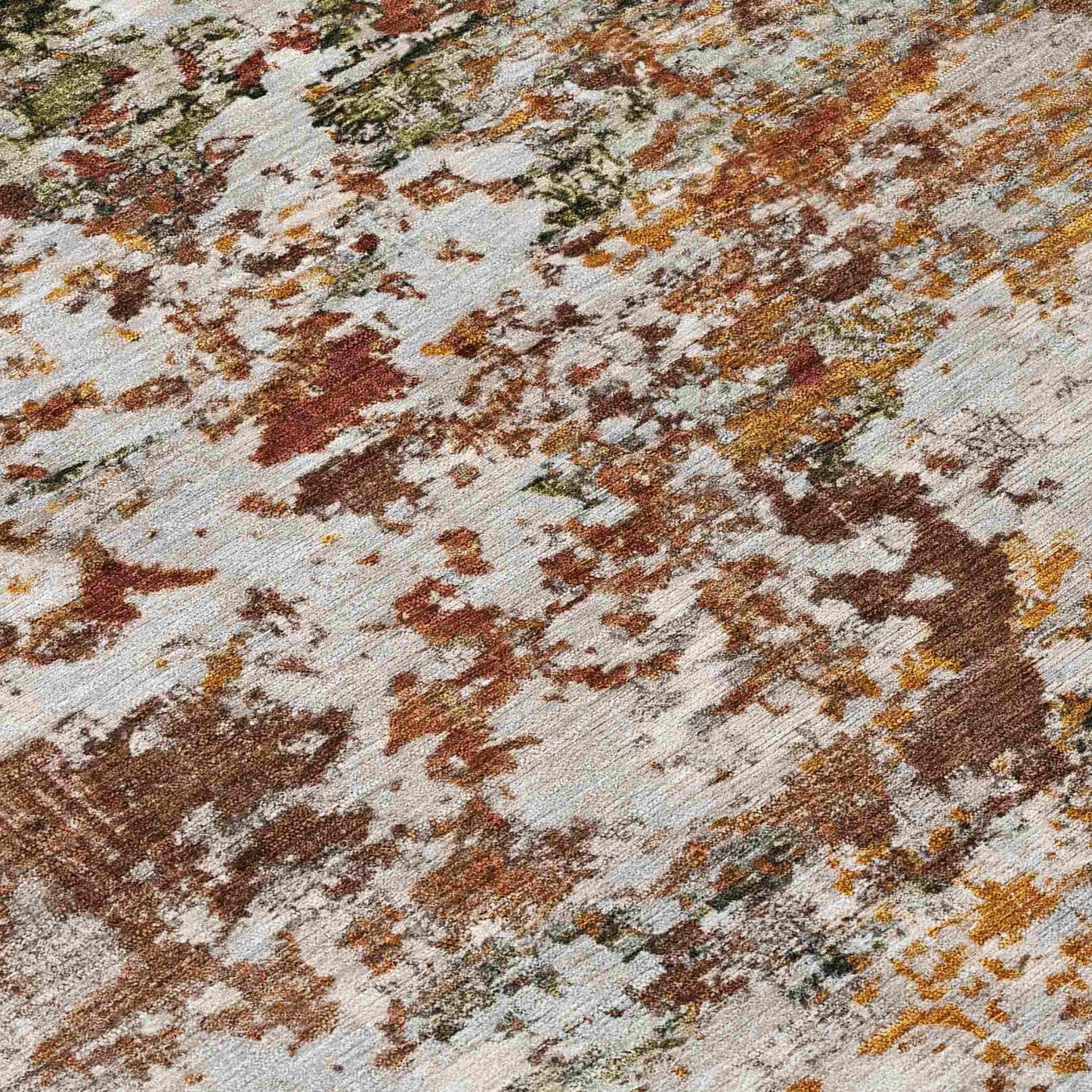 Raeira Terracotta Washable Indoor-Outdoor Rug