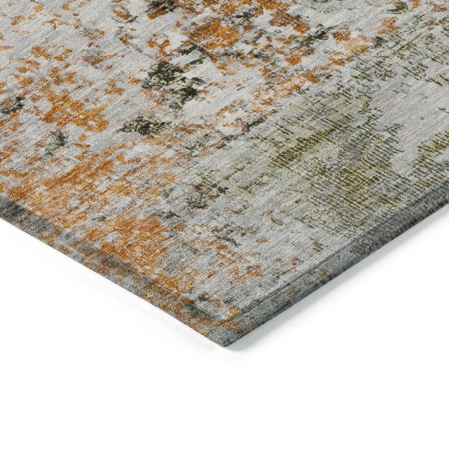 Raeira Terracotta Washable Indoor-Outdoor Rug