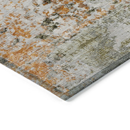 Raeira Terracotta Washable Indoor-Outdoor Rug