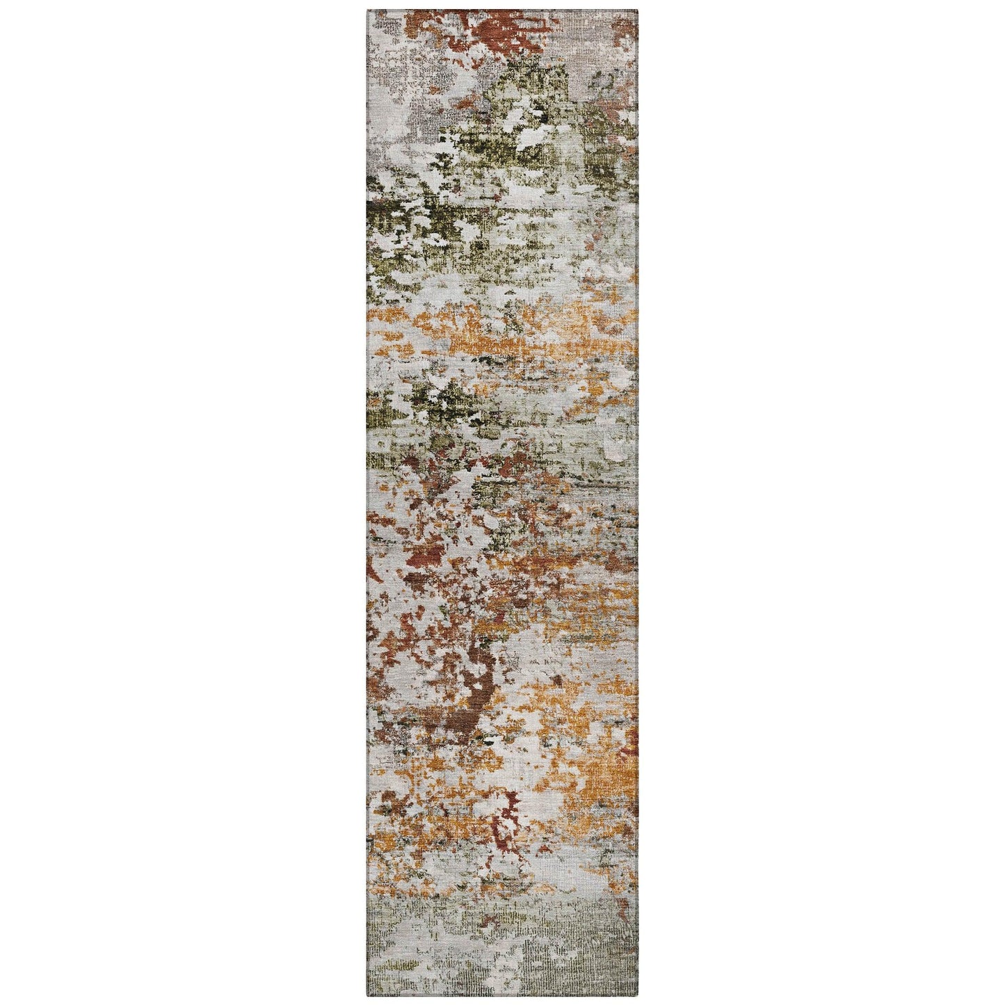 Raeira Terracotta Washable Indoor-Outdoor Rug