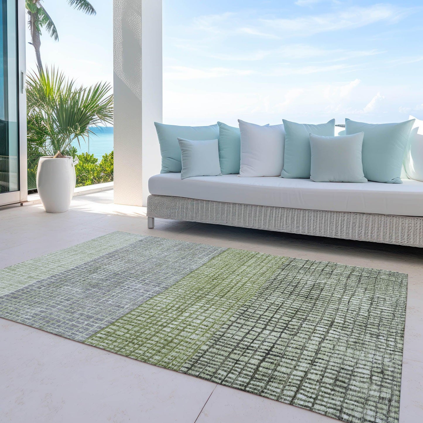Raeon Aloe Washable Indoor-Outdoor Rug