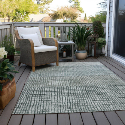 Raeon Aqua Washable Indoor-Outdoor Rug