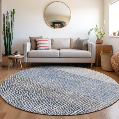Raeon Blue Washable Indoor-Outdoor Rug