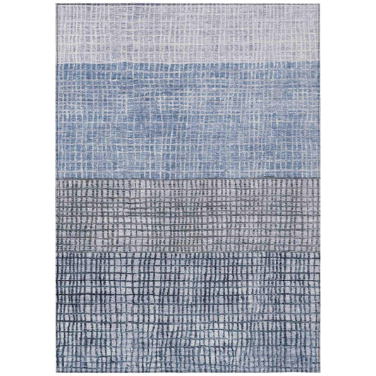 Raeon Blue Washable Indoor-Outdoor Rug