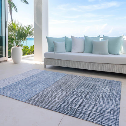 Raeon Blue Washable Indoor-Outdoor Rug