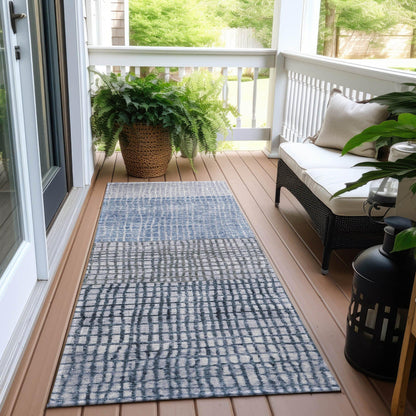 Raeon Blue Washable Indoor-Outdoor Rug