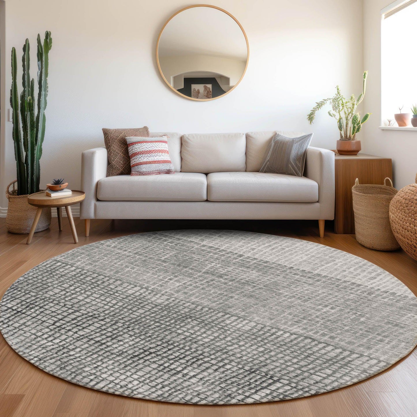 Raeon Gray Washable Indoor-Outdoor Rug