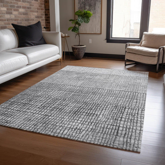 Raeon Gray Washable Indoor-Outdoor Rug