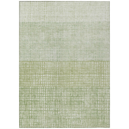 Raeon Green Washable Indoor-Outdoor Rug