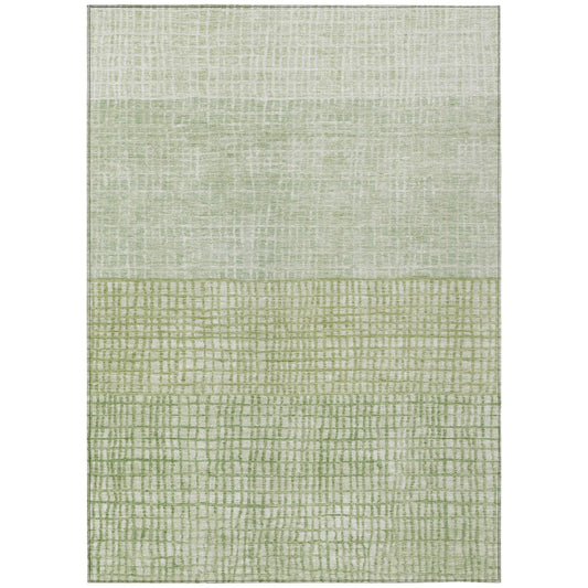 Raeon Green Washable Indoor-Outdoor Rug