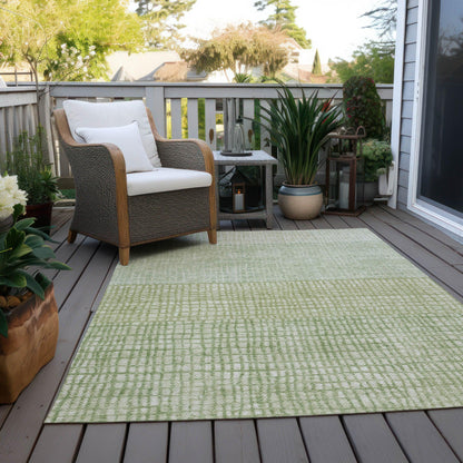 Raeon Green Washable Indoor-Outdoor Rug