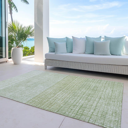 Raeon Green Washable Indoor-Outdoor Rug