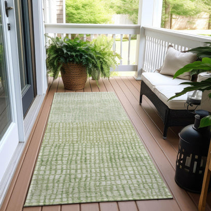 Raeon Green Washable Indoor-Outdoor Rug